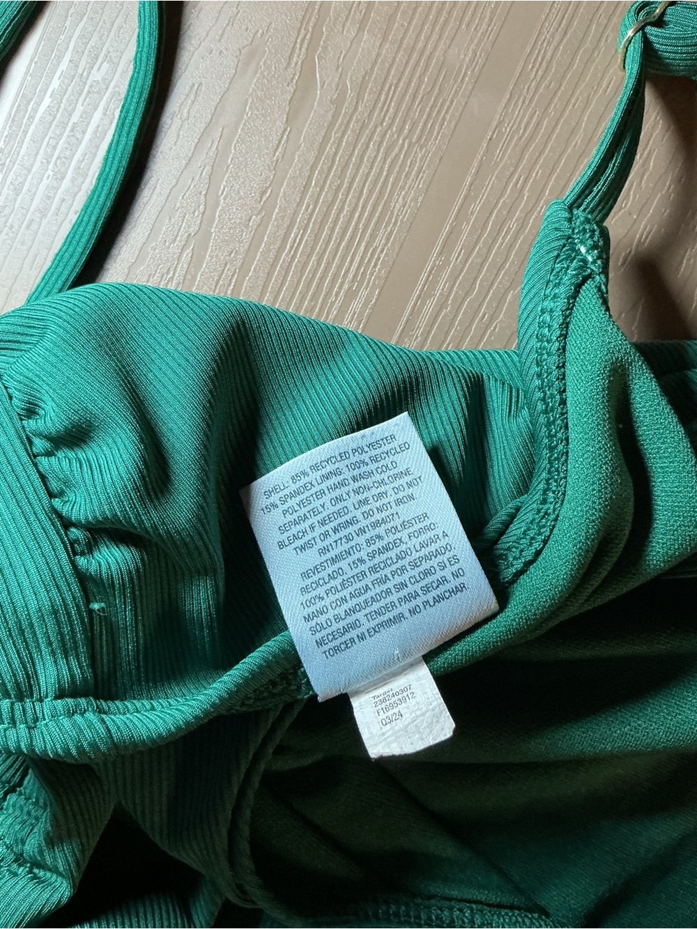 Teal Ruched One-Piece Swimsuit - Picture 7 of 7